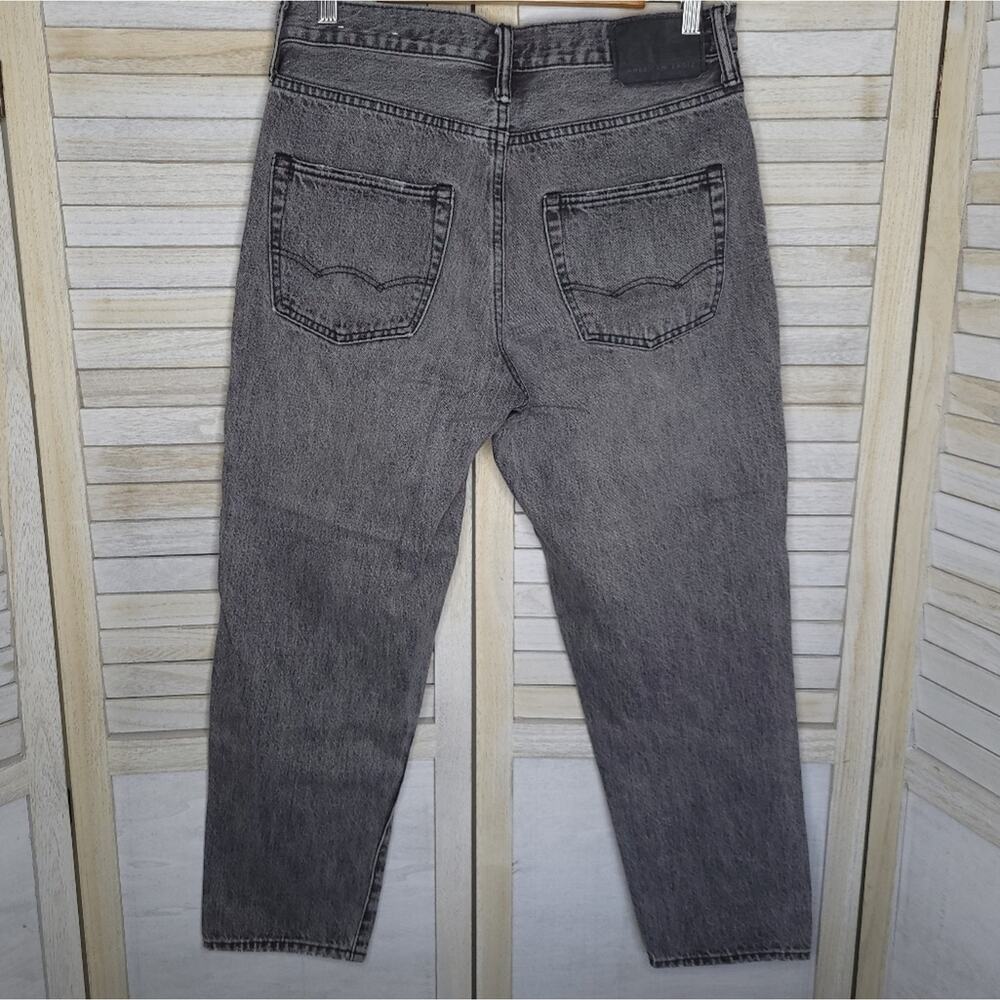 💛3/$15 American Eagle 31x27 Mens Jeans Charcoal Black Distress Straight 31